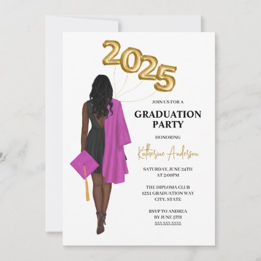 Afro-Amerikaans Afstuderen Kaart (Voorkant)