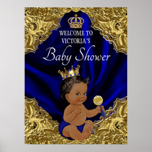 Afro-Amerikaans Baby shower Welkomstteken Poster