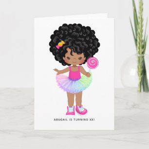 Afro-Amerikaans Candy Land meisje verjaardagsfeest