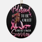 Afro-Amerikaans gezegend tegen borstkanker Keramisch Ornament (Links)