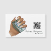 Afro-Amerikaans haar en nagels QR-code (Voorkant)