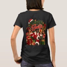 Afro-Amerikaans Kerst T-shirt Dirty Santa Vrouwen