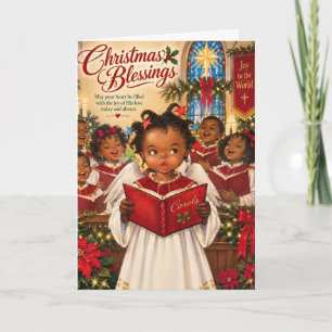 Afro-Amerikaans Kerstkinderkoor Kaart