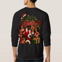 Afro-Amerikaans Kerstmis T-shirt vuile kerstman ma