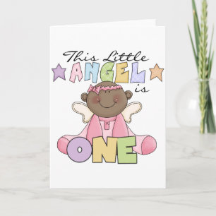 Afro-Amerikaans meisje 1e verjaardag geschenken Kaart