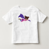 Afro-Amerikaans meisje, cape, superheldin Kinder Shirts (Voorkant)