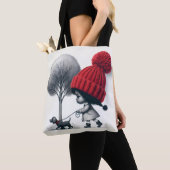 Afro-Amerikaans meisje dat haar hond uitlaat Draagtas (Dichtbij)