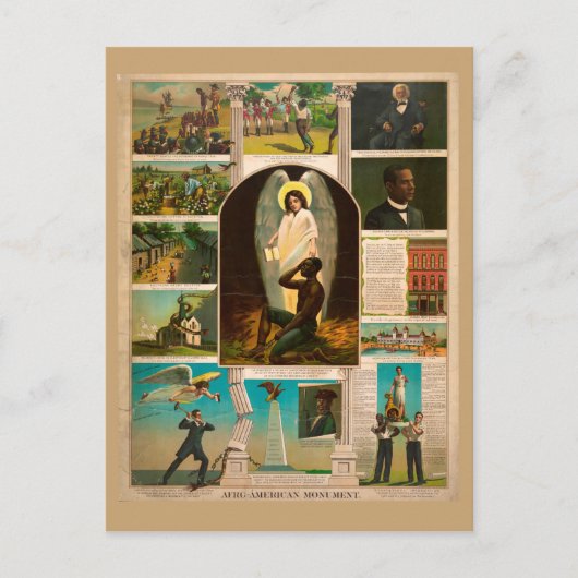 Afro-Amerikaans monument (1897) Briefkaart (Voorkant)