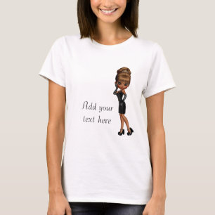 Afro-Amerikaans Prinses Diva T-Shirt op maat
