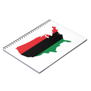 Afro-Amerikaans - Rood, Zwart & Groen Kleuren Notitieboek