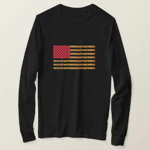 Afro-Amerikaans Vlag T-shirt met lange mouwen
