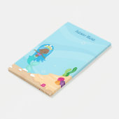 Afro-Amerikaans Zeemeerminnend Meisje, gepersonali Post-it® Notes (Schuin)