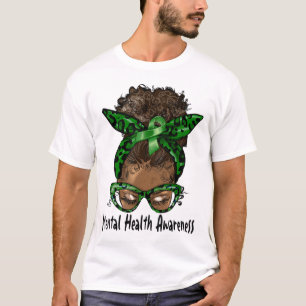 Afro-Amerikaans Zwart Vrouw Geestelijke Gezondheid T-shirt
