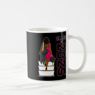 Afro-Amerikaanse Afro Black Girl Afstuderen Cl van Koffiemok