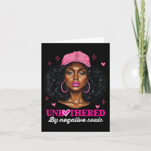 Afro-Amerikaanse Afro Queen Sy Black Woman Unbothe Kaart