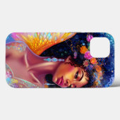Afro-Amerikaanse Angel Lady Fantasy Kunst Case-Mate iPhone Case (Achterkant (horizontaal))
