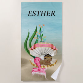 Afro-Amerikaanse Baby Girl Strandlaken