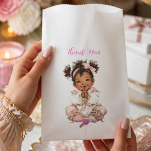 Afro-Amerikaanse Baby Meisje Favor Zakje Bedankzakje