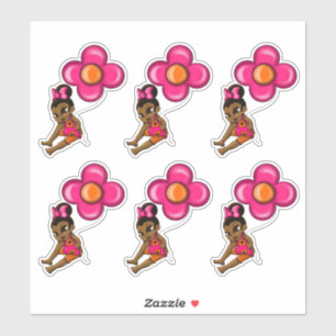 Afro-Amerikaanse Baby Meisjes Sticker