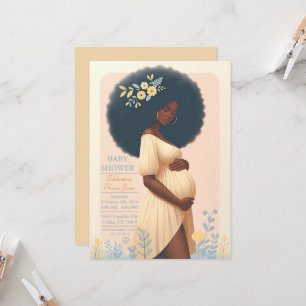 Afro-Amerikaanse babyshower uitnodiging