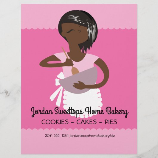 Afro-Amerikaanse bakkerijprijslijst Flyer (Voorkant)