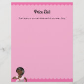 Afro-Amerikaanse bakkerijprijslijst Flyer (Achterkant)