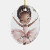 Afro-Amerikaanse Ballerina Ceramic Ornament (Rechts)