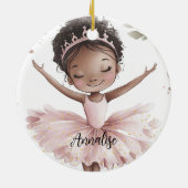 Afro-Amerikaanse Ballerina Ceramic Ornament (Achterkant)