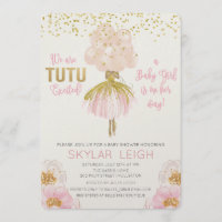 Afro-Amerikaanse ballet babyshower uitnodiging