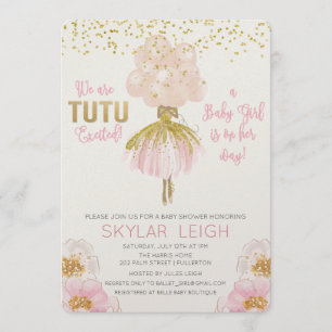 Afro-Amerikaanse ballet babyshower uitnodiging
