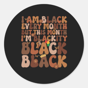 Afro-Amerikaanse Black Power Pride Geschiedenis Bu Ronde Sticker