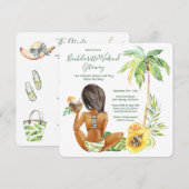 Afro-Amerikaanse Bruid Bachelorette Strand Weekend Kaart (Voorkant / Achterkant)