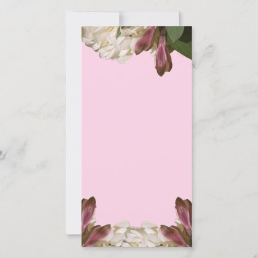 Afro-Amerikaanse bruid & bruidegom roze menu's (Achterkant)