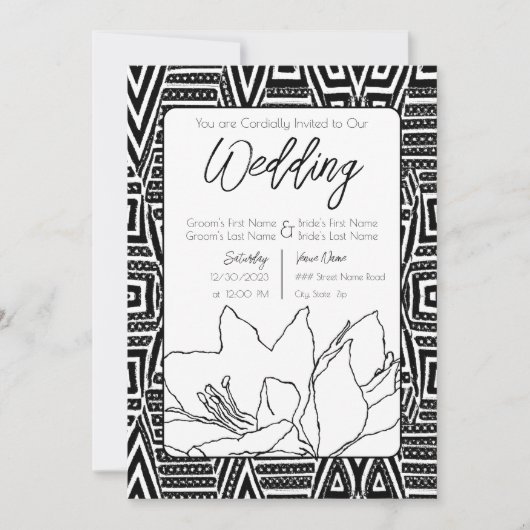 Afro-Amerikaanse bruiloft Kaart (Voorkant)