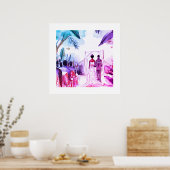 Afro-Amerikaanse bruiloft Poster (Keuken)