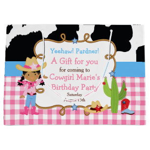 Afro-Amerikaanse Cowgirl Western Bedankt Groot Cadeauzakje