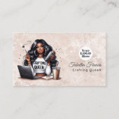 Afro-Amerikaanse Crafting Queen Design Visitekaartje (Voorkant)