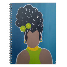 Afro-Amerikaanse dame notitieboek