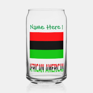 Afro-Amerikaanse Diaspora Groene Personalisatie Blikvorm Glas