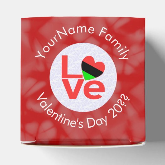 Afro-Amerikaanse diaspora houdt van rood hart Bedankdoosjes (Bovenkant)