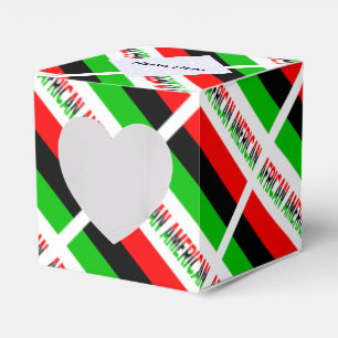 Afro-Amerikaanse Diaspora Vlag Zwart Personalisati Bedankdoosjes