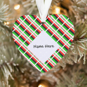 Afro-Amerikaanse Diaspora Vlag Zwarte Personalisat Ornament