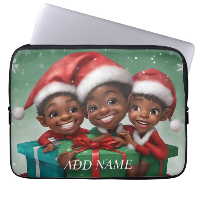 Afro-Amerikaanse Elf Laptop Sleeve (Voorkant)