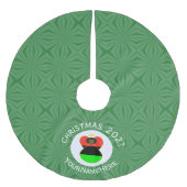 Afro-Amerikaanse engel kerstvlag gepersonaliseerd Kerstboom Rok (Voorkant)