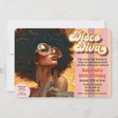 Afro-Amerikaanse etnische disco 70s uitnodiging (Voorkant)