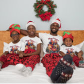 Afro-Amerikaanse familie vrolijk kerstfeest Tri-Blend Shirt