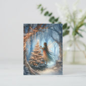 Afro-Amerikaanse fee versiert kerstboom Briefkaart (Staand voorkant)