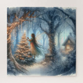 Afro-Amerikaanse fee versiert kerstboom Legpuzzel (Verticaal)