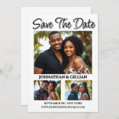 Afro-Amerikaanse foto save the date trendy (Voorkant / Achterkant)