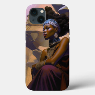 Afro-Amerikaanse futuristische dame iPhone 13 Hoesje